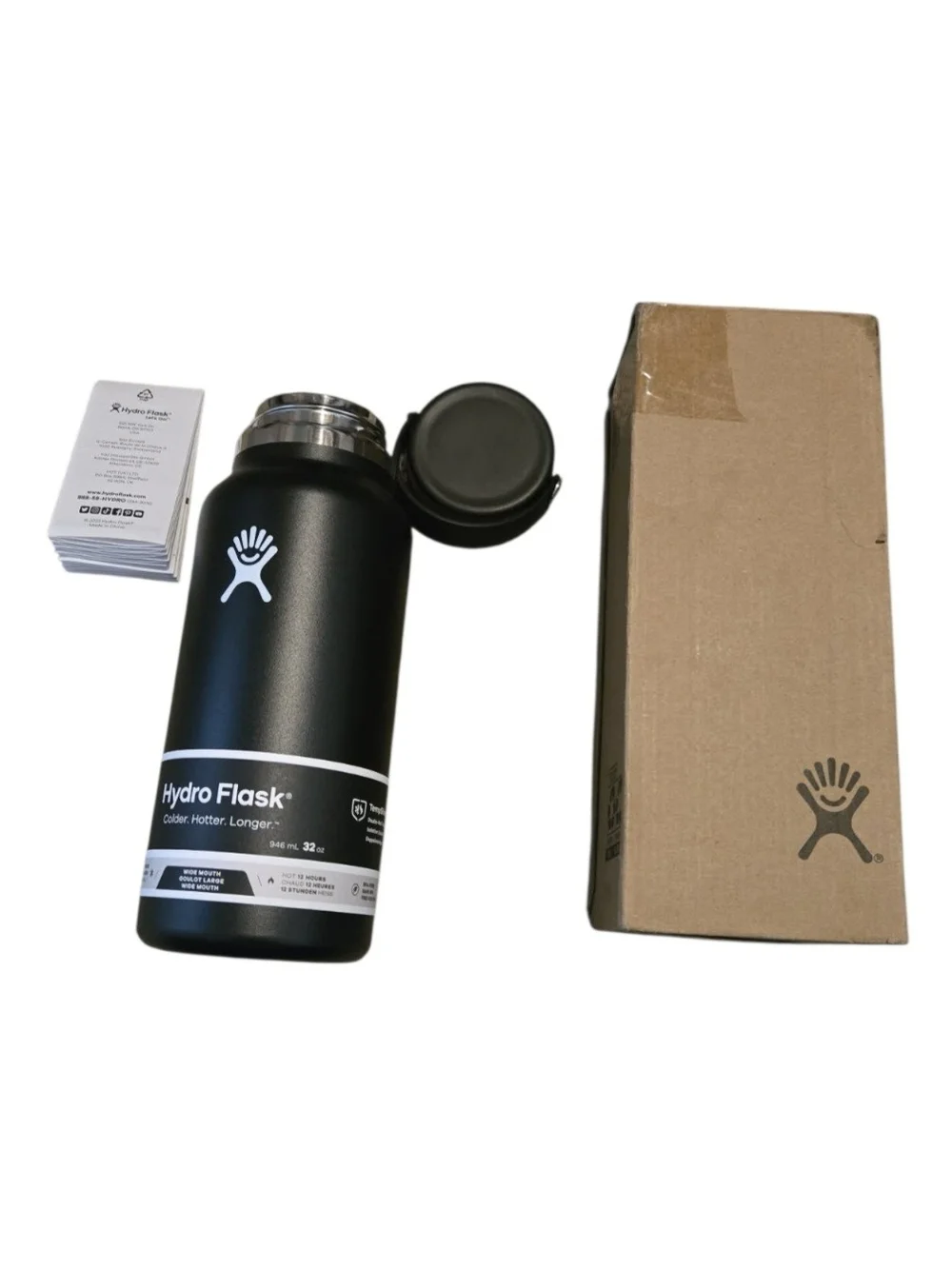 Hydro Flask 32oz Wide Mouth Water Bottle with Flex Cap Black